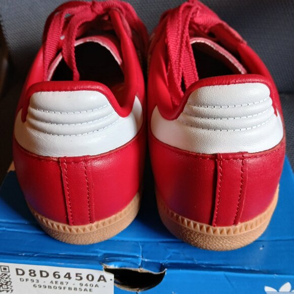Adidas Samba OG Women Sneakers 8 (Tag is 7.5) Red w/Bonus Pair of Loved Gazelles - Picture 8 of 14